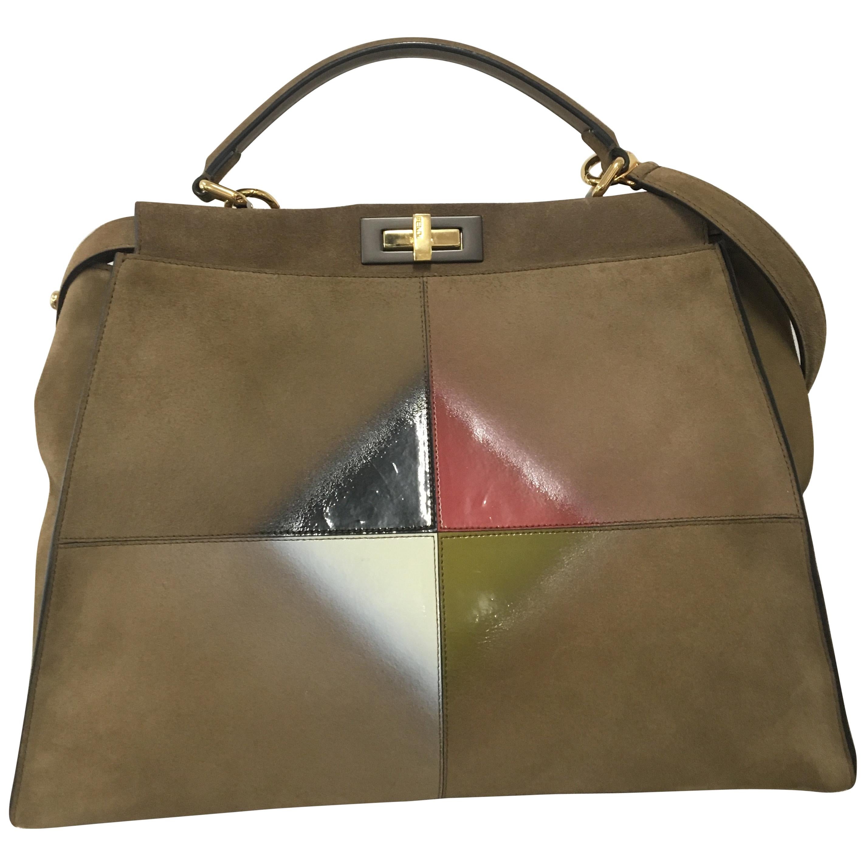 Fendi Peekaboo Bag, Suede, limited edition For Sale