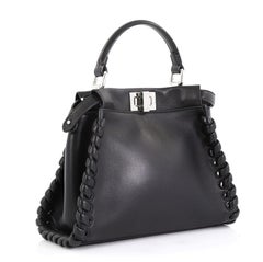 Fendi Peekaboo Bag Whipstitch Leather Mini