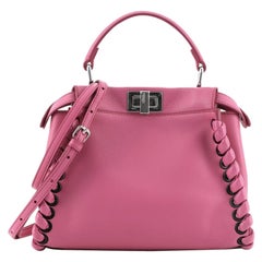 Fendi Peekaboo Bag Whipstitch Leather Mini