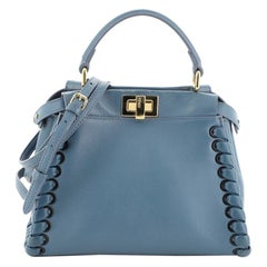 Fendi Peekaboo Bag Whipstitch Leather Mini