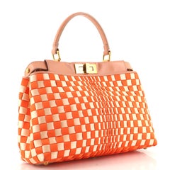 Fendi Peekaboo Bag Woven Satin Regular