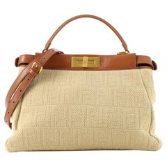 Fendi Peekaboo Tasche Zucca Segeltuch normal