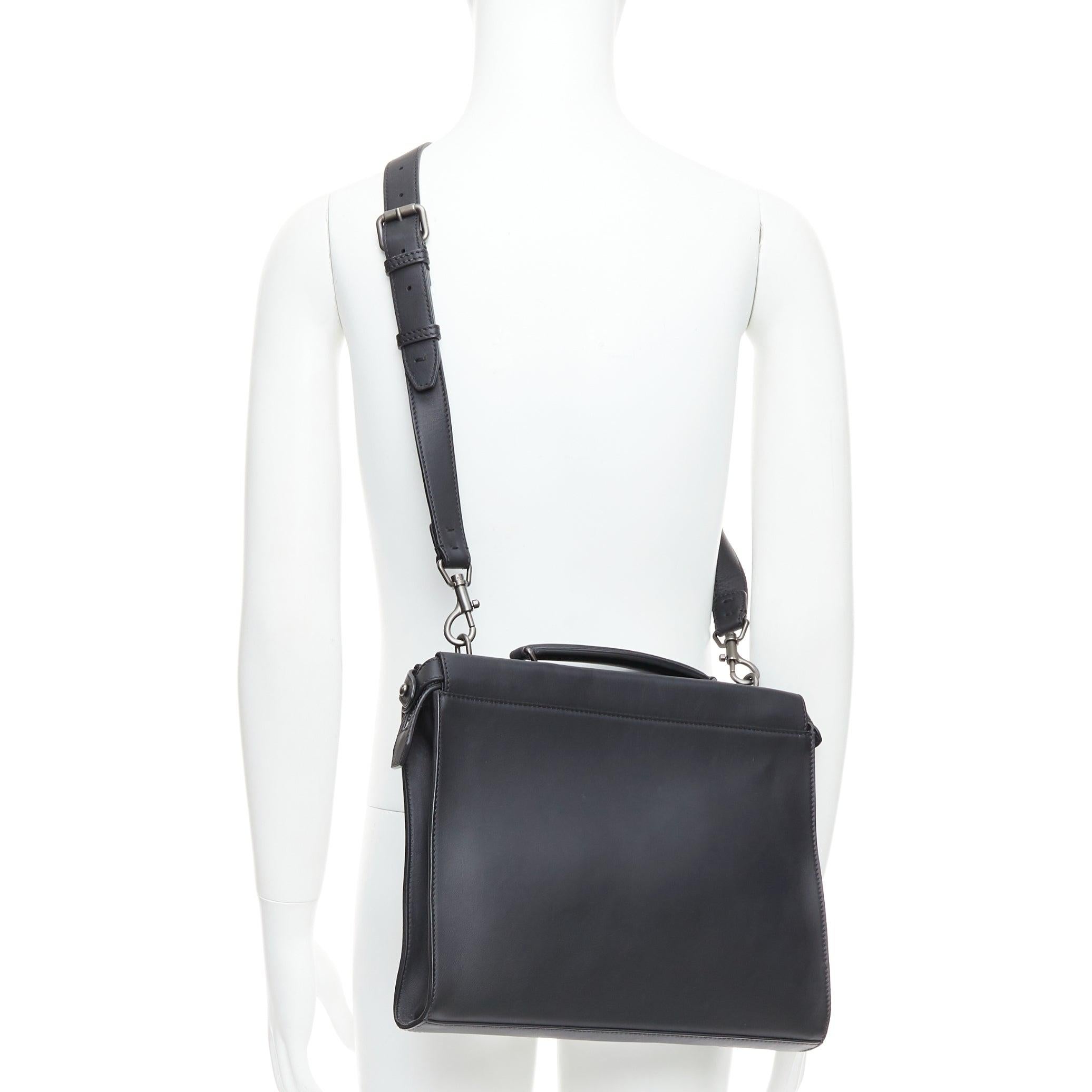 FENDI Peekaboo black leather bug monster eye crossbody briefcase
Reference: NILI/A00074
Brand: Fendi
Model: Peekaboo
Material: Leather
Color: Black
Pattern: Solid
Closure: Zip
Lining: Black Microsuede
Extra Details: Monster bug eye detail