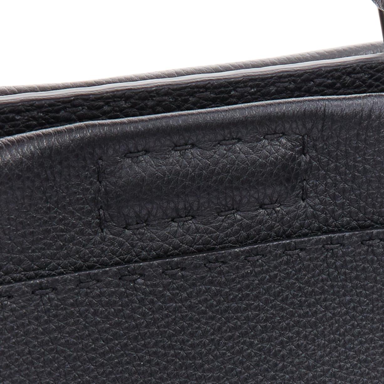 FENDI Peekaboo black topstitch selleria monster eye crossbody briefcase For Sale 3