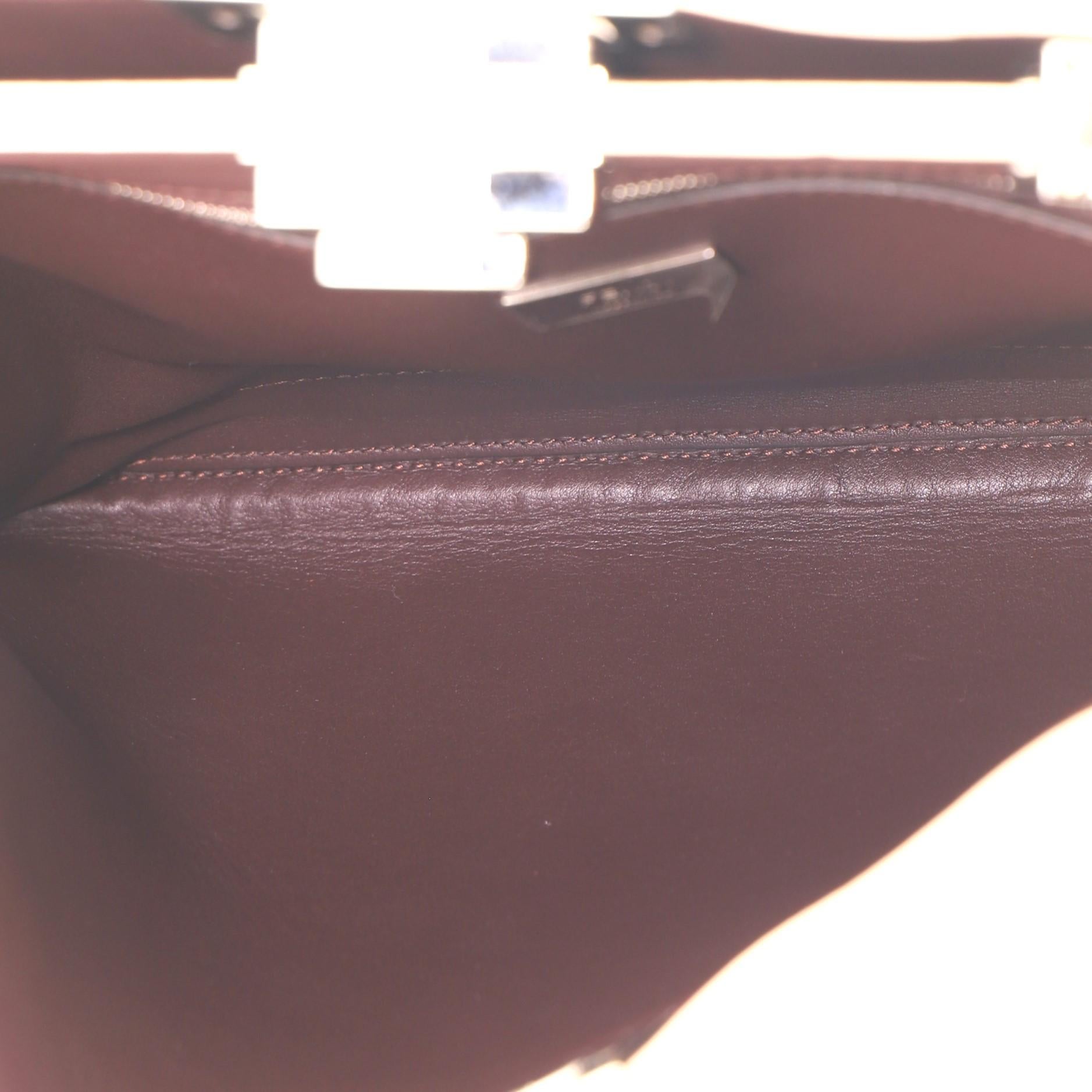 Fendi Peekaboo Clutch Leather In Good Condition In NY, NY