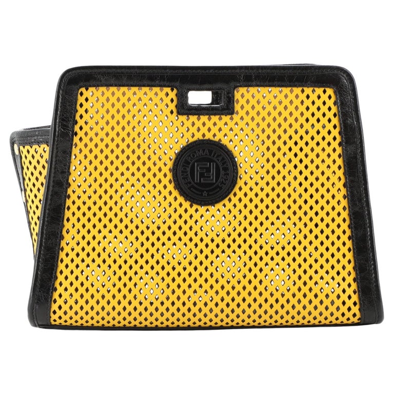 Fendi Peekaboo Defender Laser Cut Leather Small at 1stDibs