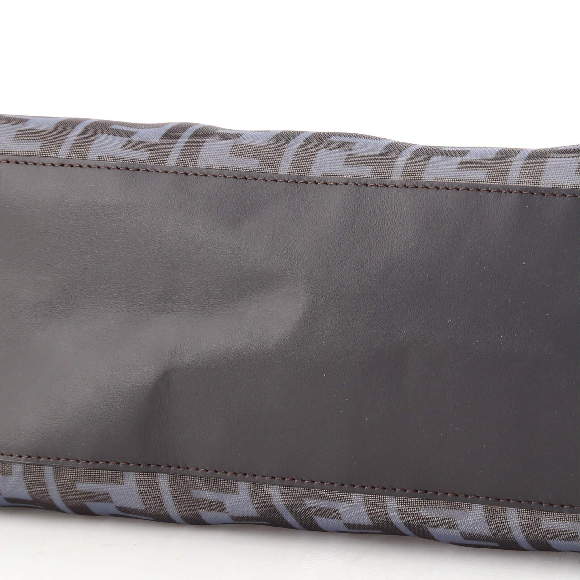 Gray Fendi Peekaboo Defender Zucca Mesh Medium