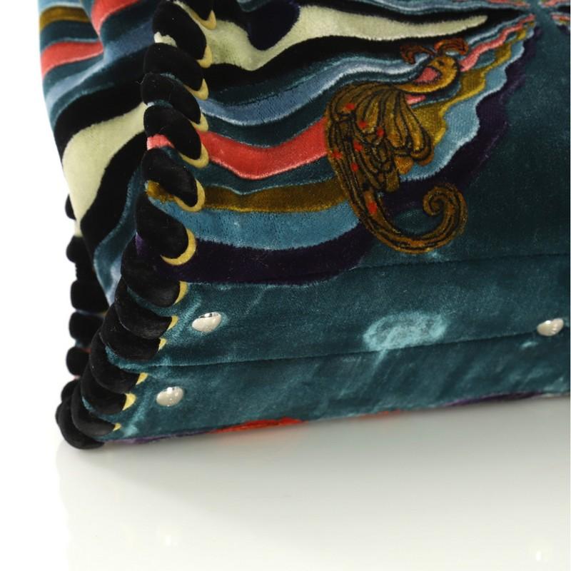 Fendi Peekaboo Handbag Embroidered Velvet Medium 4