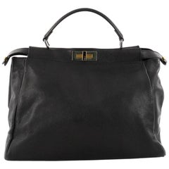 Fendi Peekaboo Handbag Leather Large