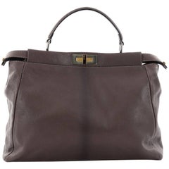 Fendi Peekaboo Handbag Leather Large