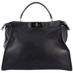 Fendi Peekaboo Handbag Leather Large