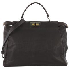 Fendi Peekaboo Handbag Leather Large