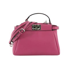 Fendi Peekaboo Handbag Leather Micro