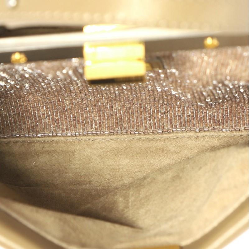 Fendi Peekaboo Handbag Leather with Suede and Beaded Interior Mini 1