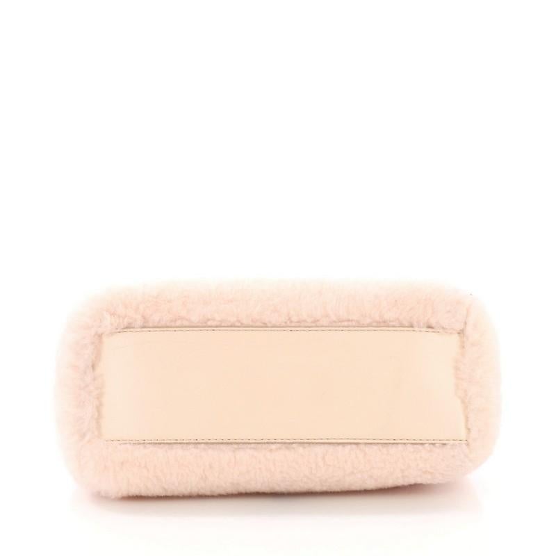 Women's Fendi Peekaboo Handbag Shearling Mini