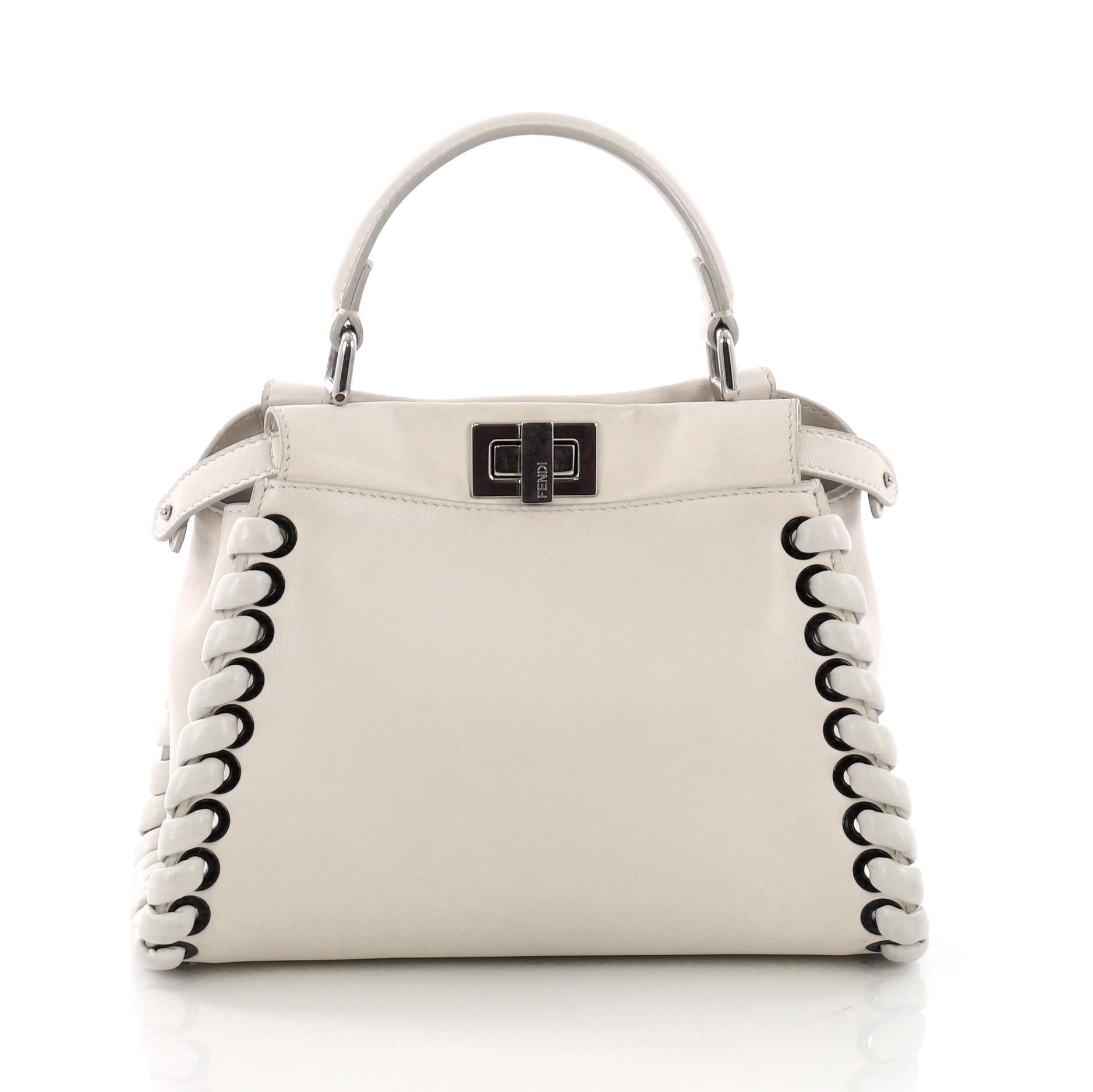 fendi mini peekaboo whipstitch