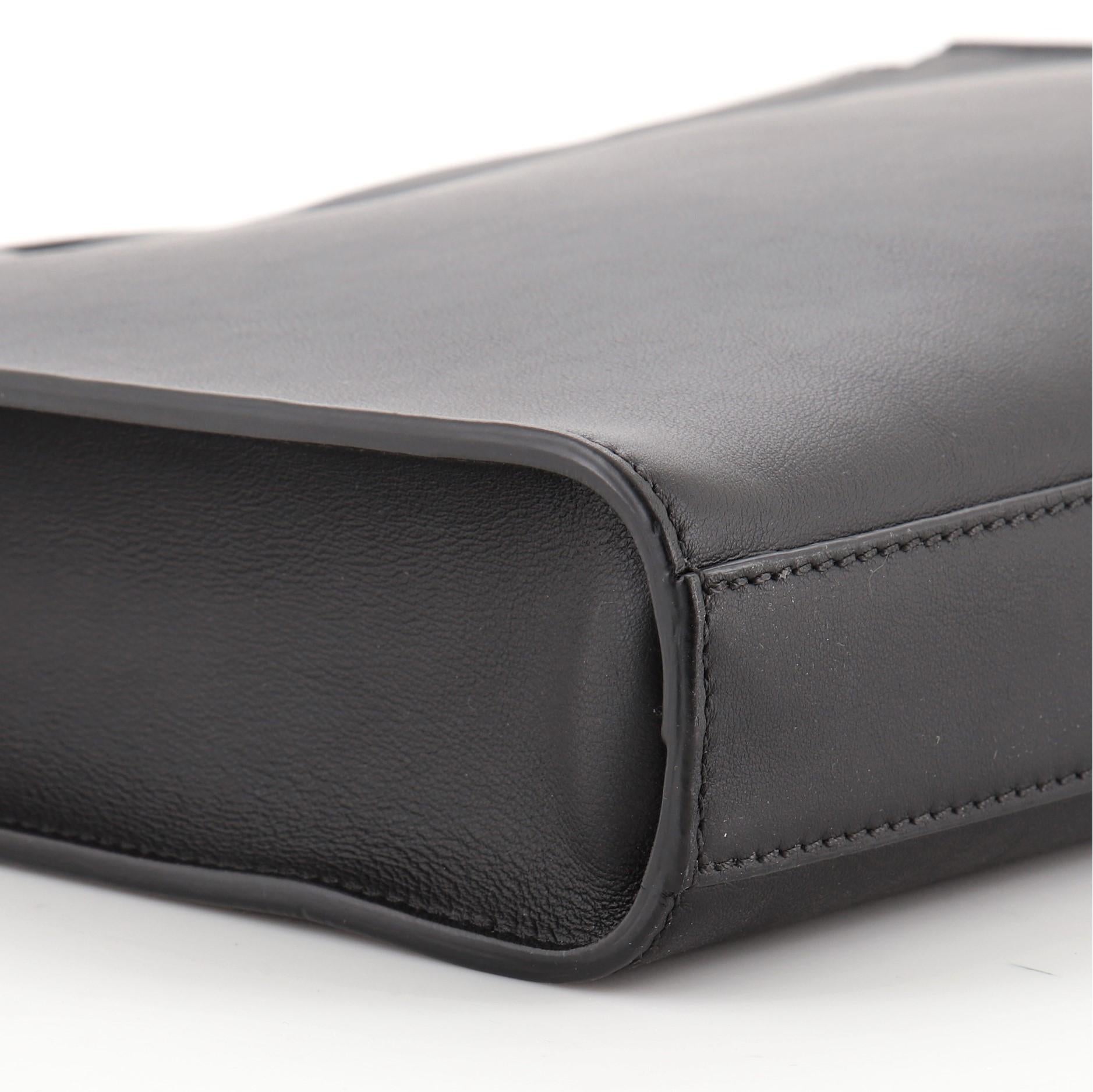 Black Fendi Peekaboo Iconic Fit Bag Leather Regular