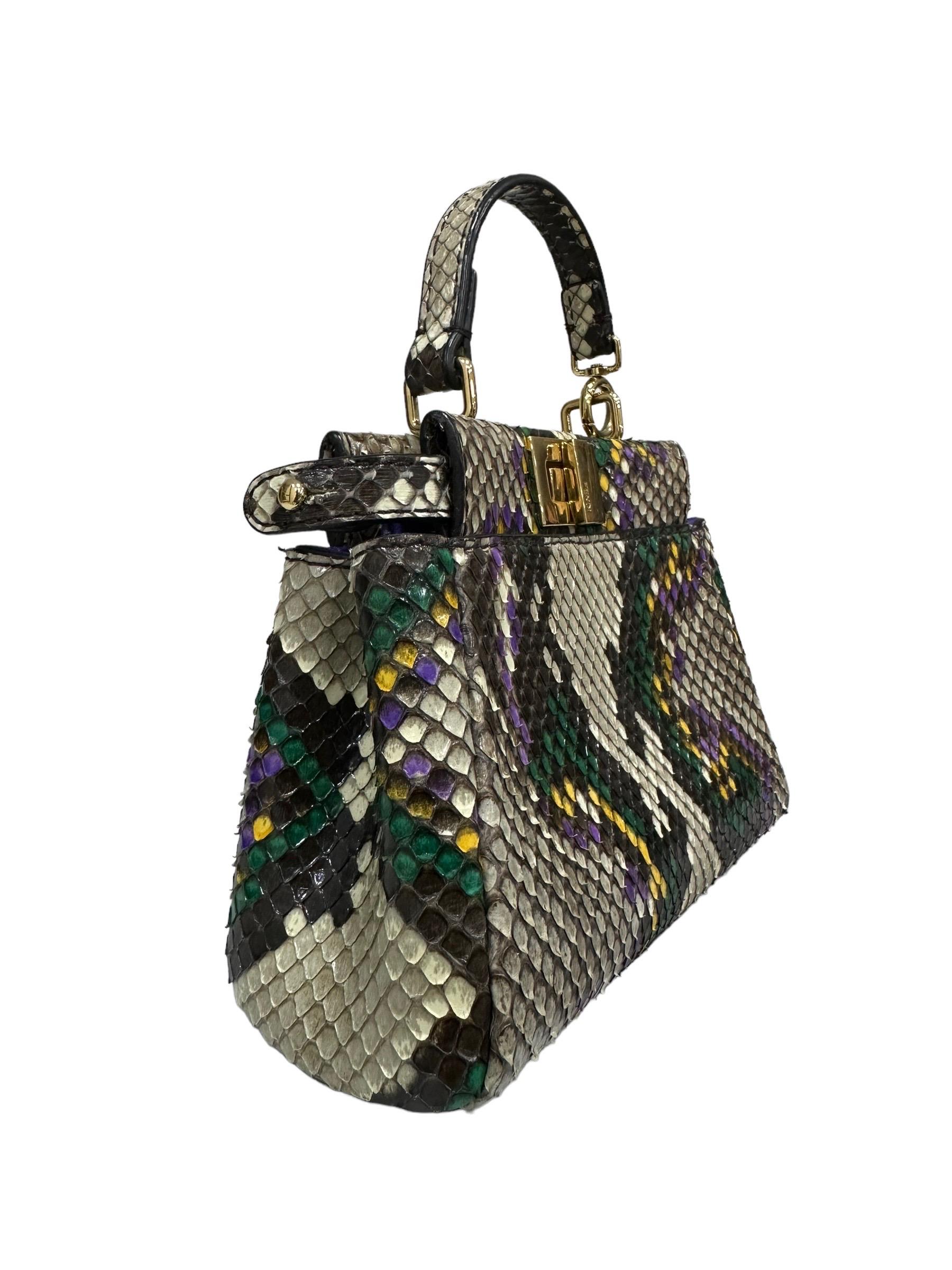 Fendi Peekaboo IseeU Micro Multicolor Limited Edition Shoulder Bag In Good Condition In Torre Del Greco, IT