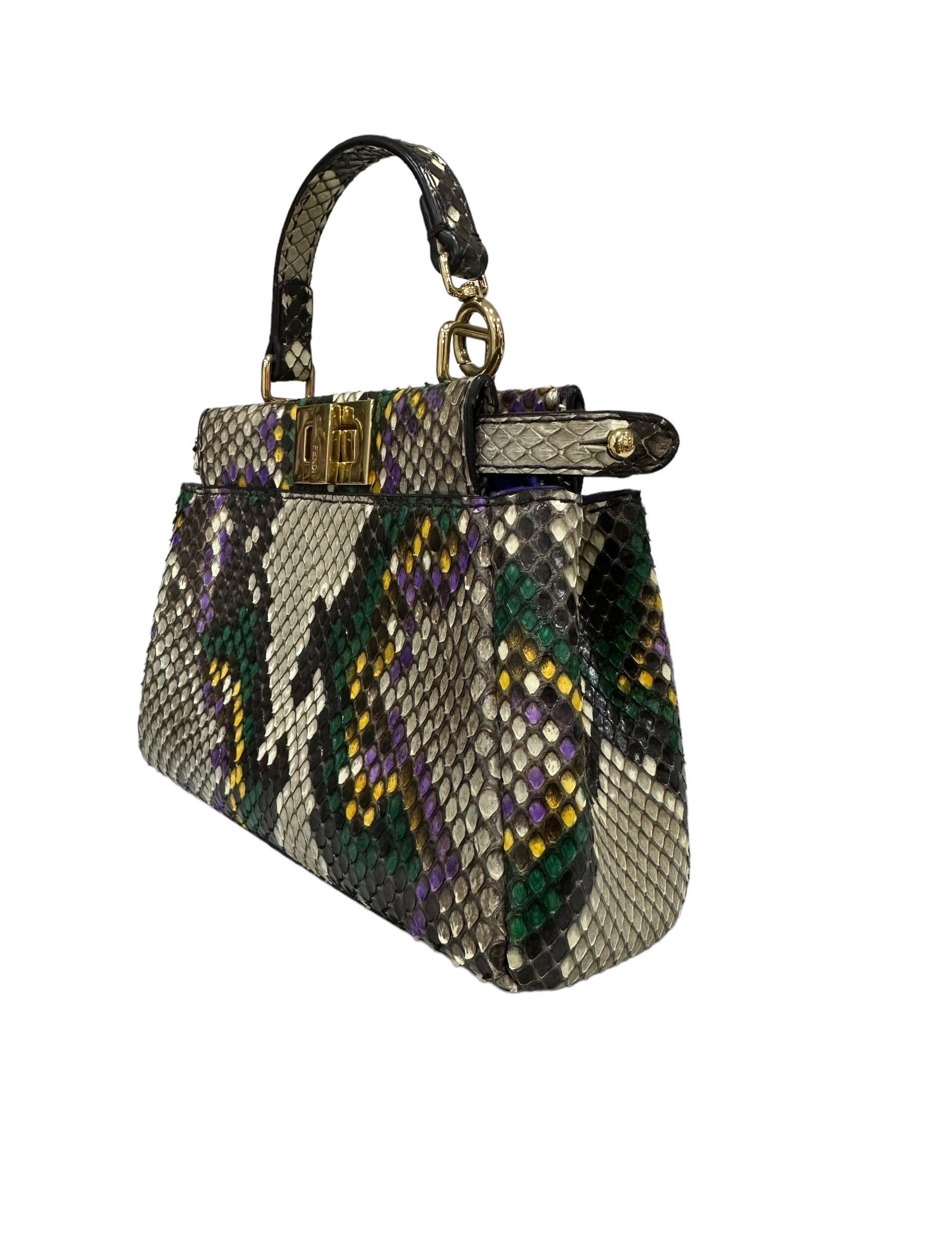 Women's Fendi Peekaboo IseeU Micro Multicolor Limited Edition Shoulder Bag