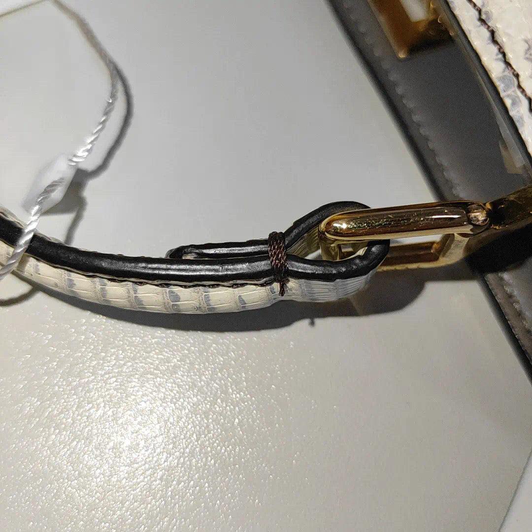 Fendi Peekaboo ISeeU Petite White Lizard Leather Bag 3