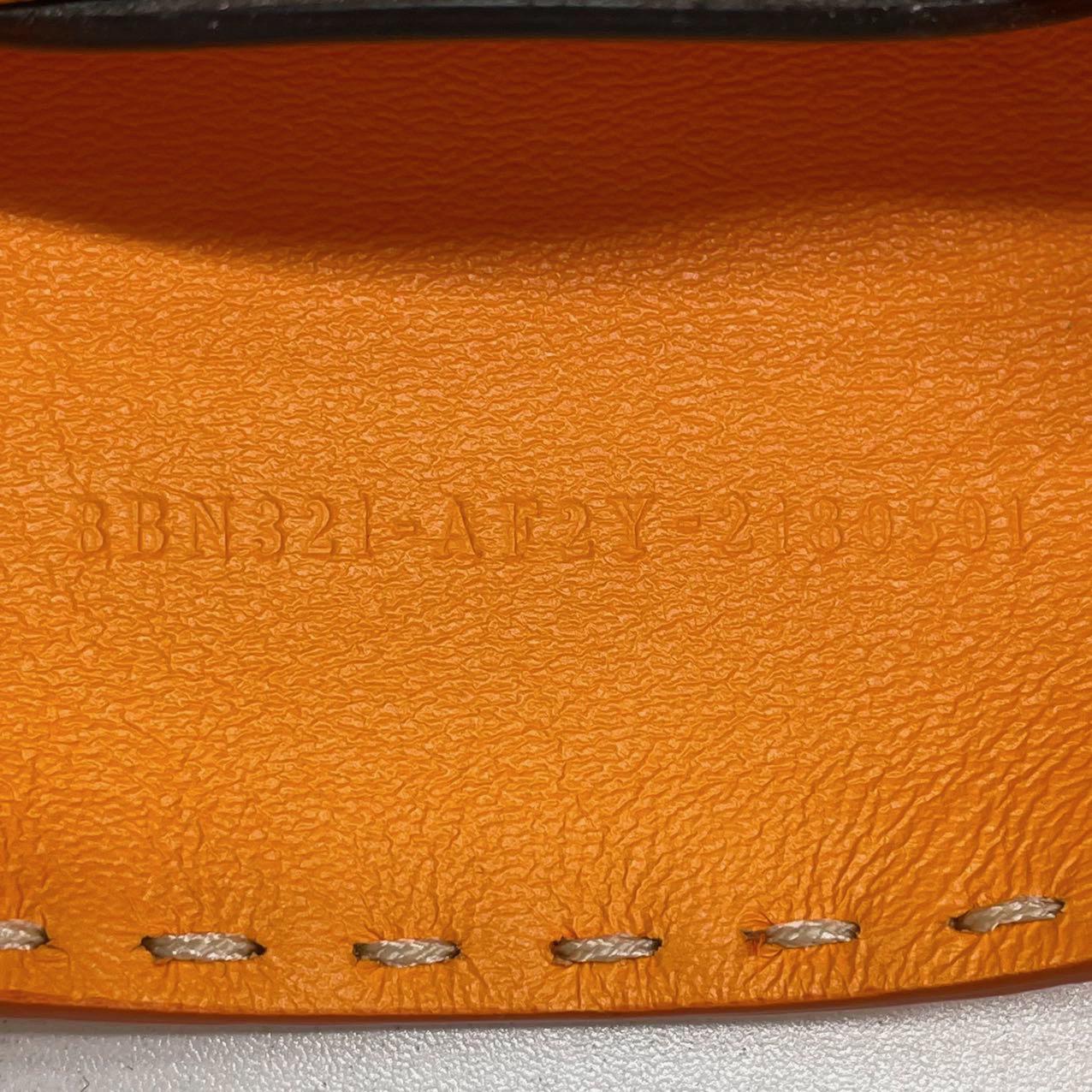 Fendi Peekaboo ISeeU Sellier Naranja / Blanco Piel entrelazada Asa superior mediana en venta 4