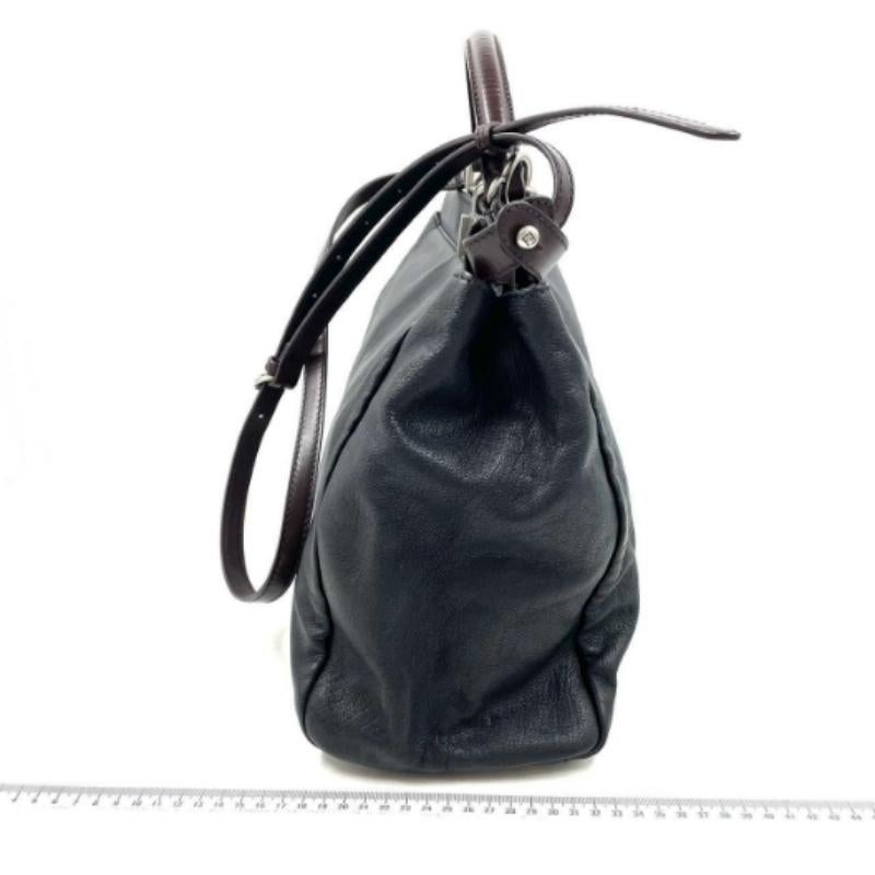 Fendi Peekaboo Large Black Calfskin Leather Glitter Beaded Zucca Interior For Sale 8
