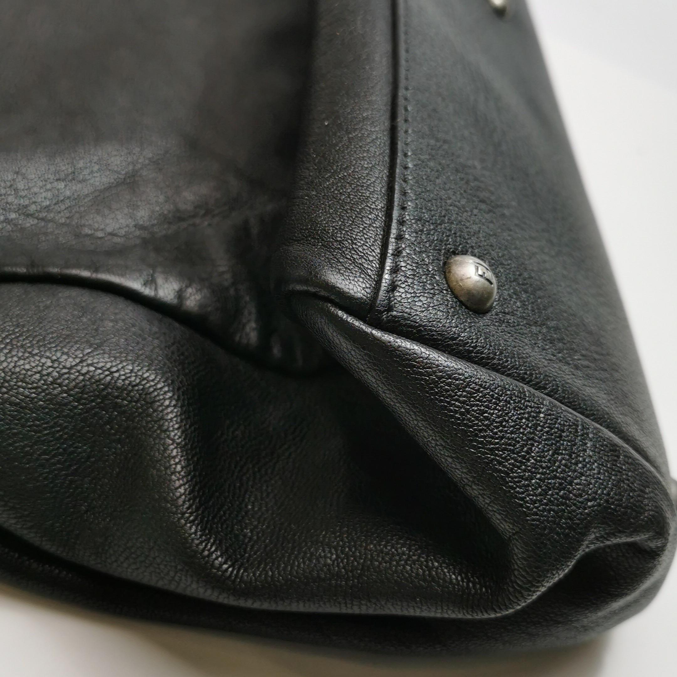 Fendi Peekaboo Large Black Calfskin Leather Glitter Beaded Zucca Interior en vente 10