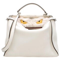 Fendi Peekaboo Large Limited Edition white leather tote