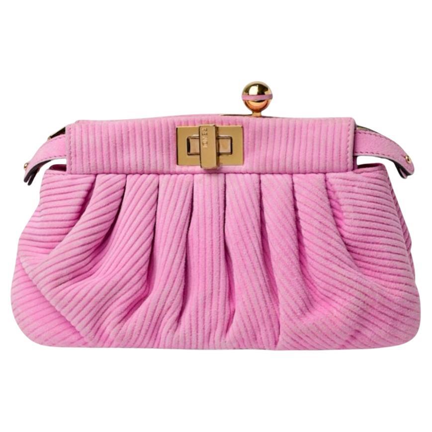 Fendi Peekaboo Lollipop Small Pink Velvet