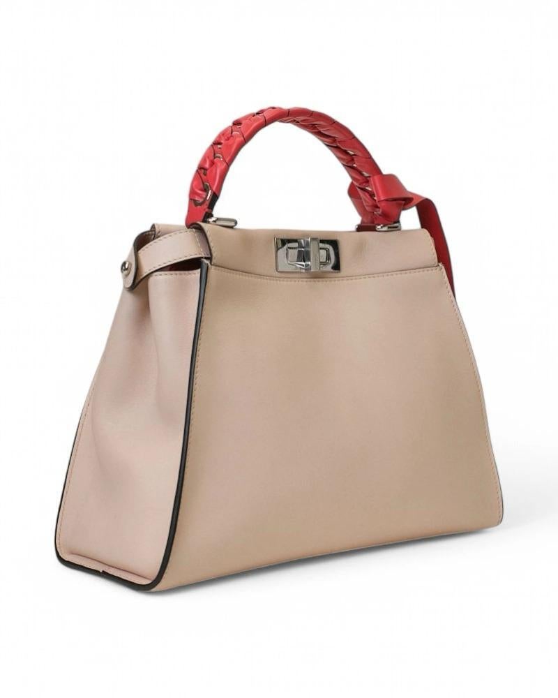 Donna Fendi Peekaboo Medium Bicolor Fiocco Rosa in vendita