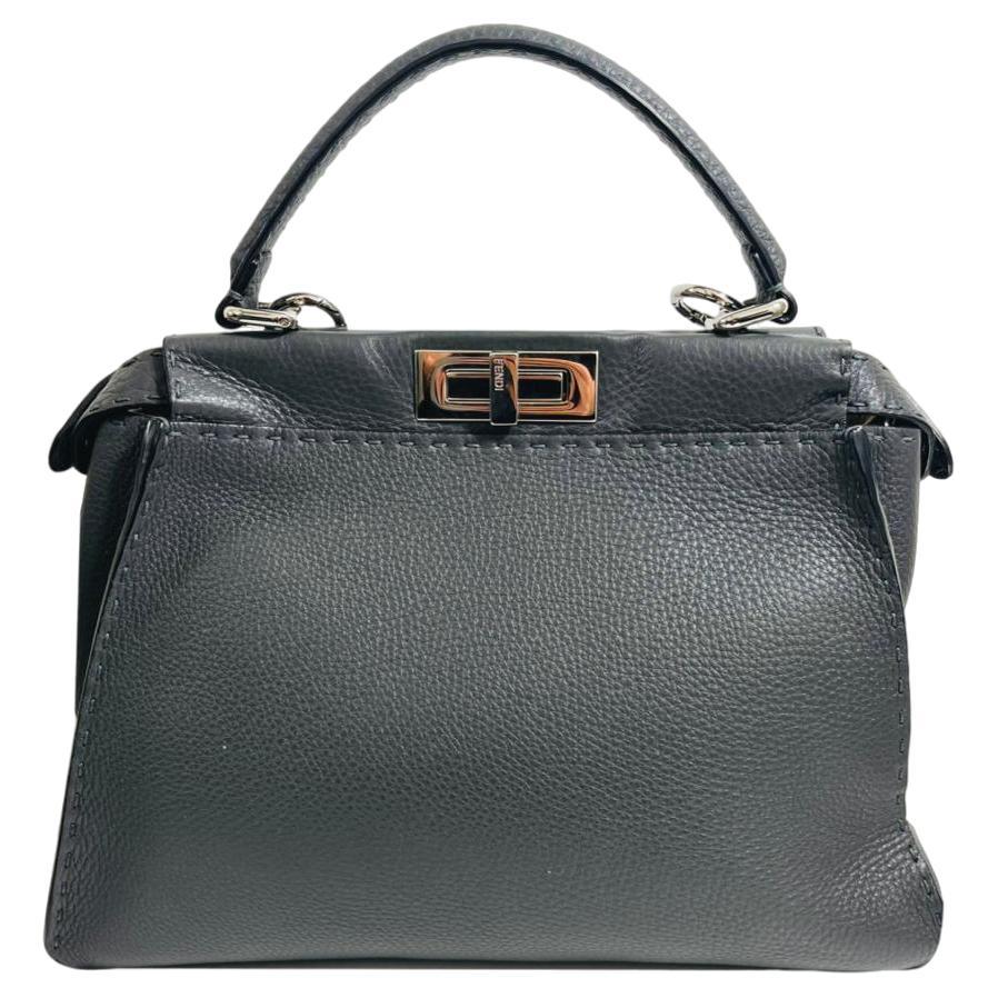 Fendi Peekaboo Medium Model Leather Bag For Sale
