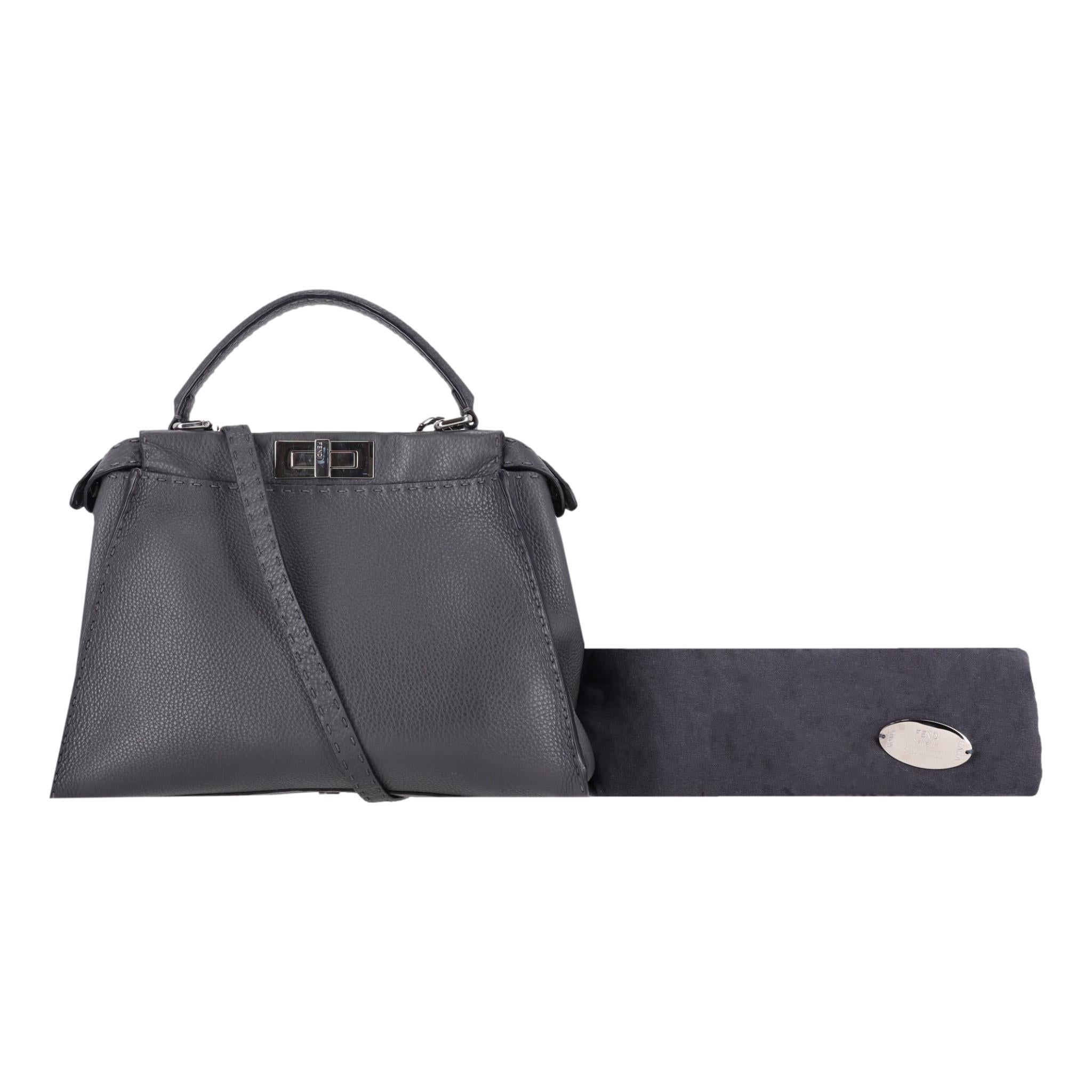 Women's Fendi Peekaboo Medium Model Leather Tote Bag For Sale