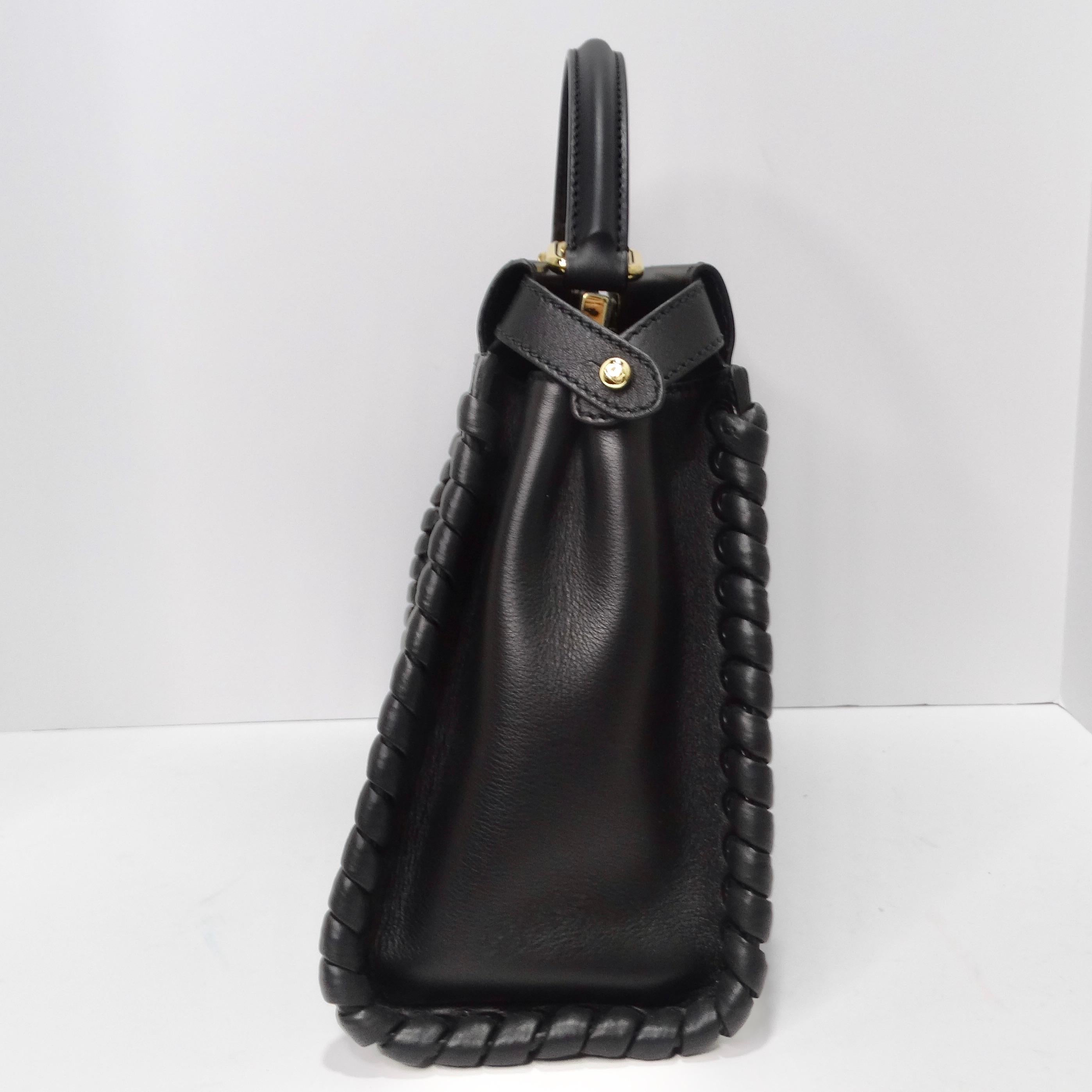 Fendi Peekaboo Medium Whipstitch Shoulder Bag In Excellent Condition For Sale In Scottsdale, AZ