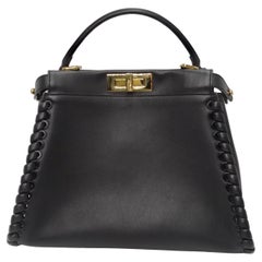 Fendi Peekaboo Medium Peekaboo Umhängetasche mit Peitschenstickerei