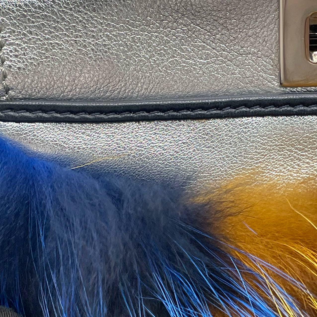 Fendi Peekaboo Mini Fox Fur Blue Limited Edition 2014 10
