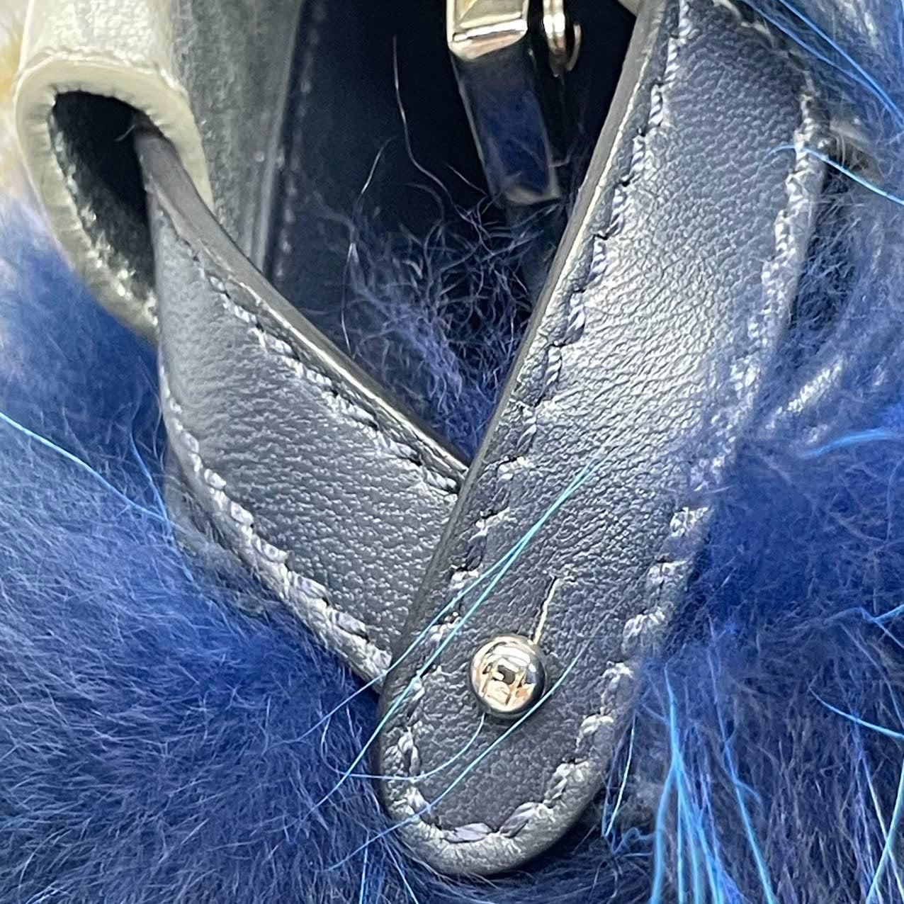 Fendi Peekaboo Mini Fox Fur Blue Limited Edition 2014 12