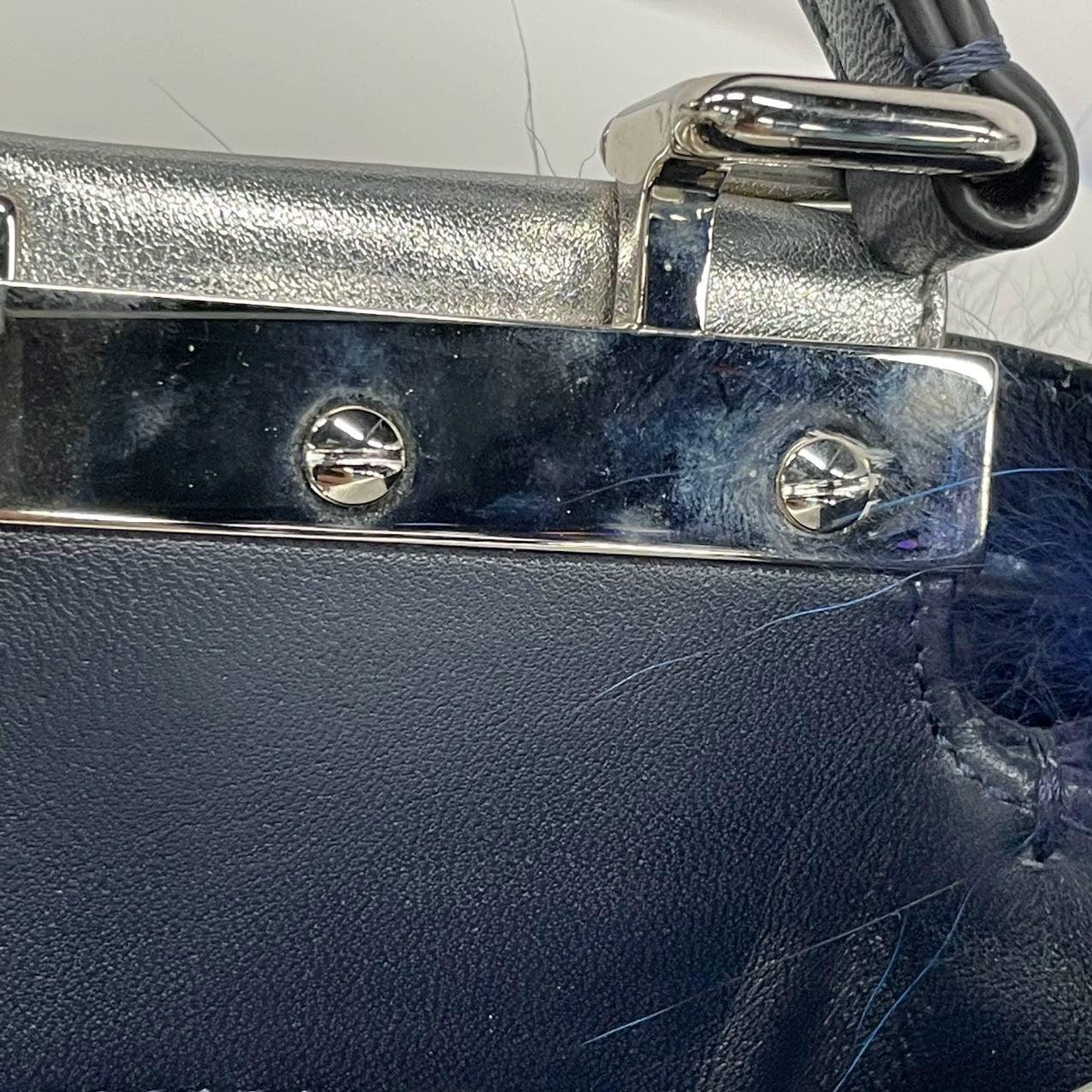 Fendi Peekaboo Mini Fox Fur Blue Limited Edition 2014 13