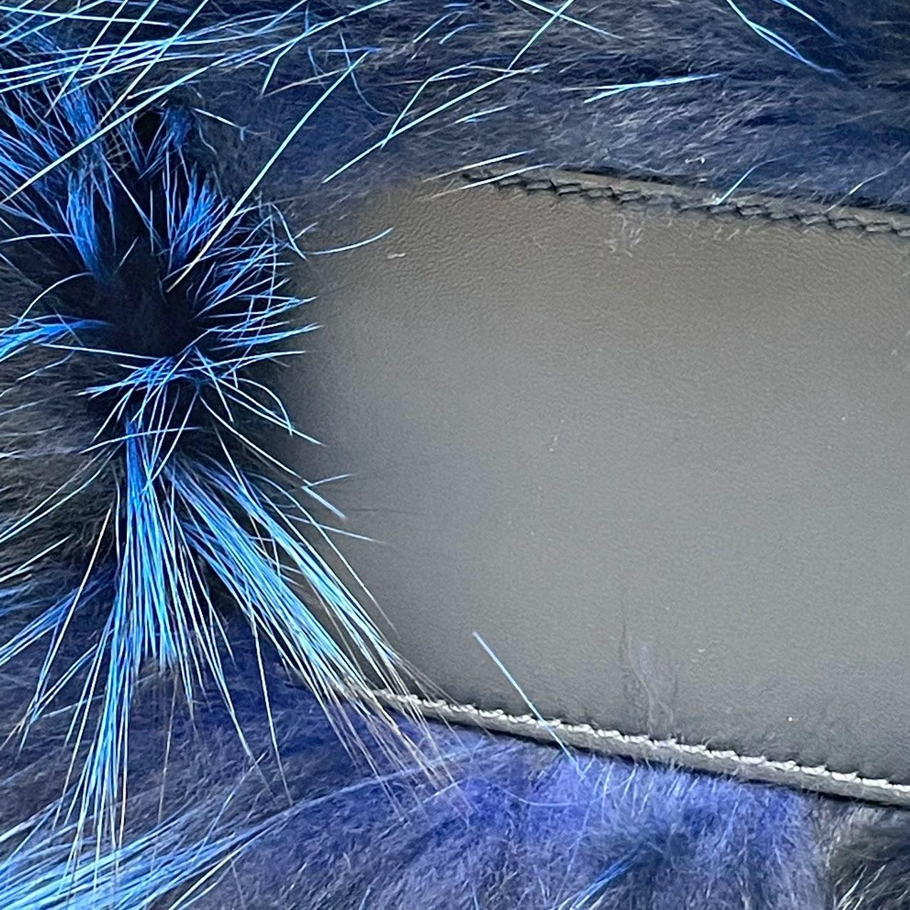 Fendi Peekaboo Mini Fox Fur Blue Limited Edition 2014 14
