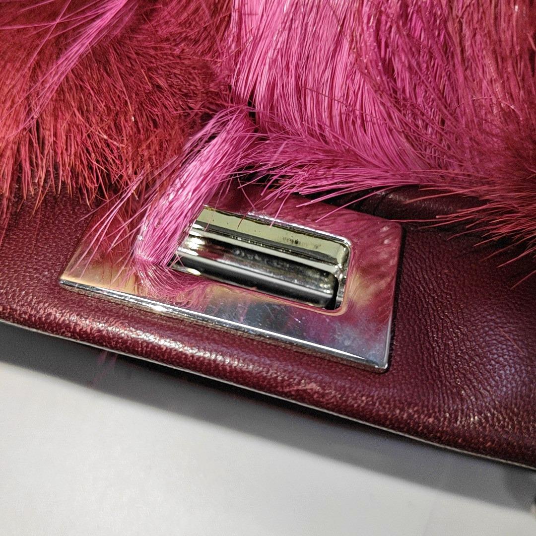 Fendi Mini Gazelle Peekaboo Fourrure Bourgogne, Automne Hiver 2014 1