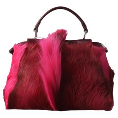 Fendi Peekaboo Mini Gazelle Fur Burgundy, Fall Winter 2014