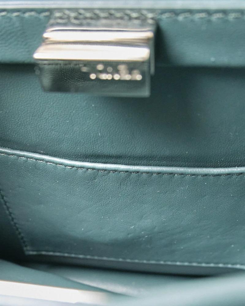 Fendi Peekaboo Mini Rhinestone Embroidery Green For Sale 9