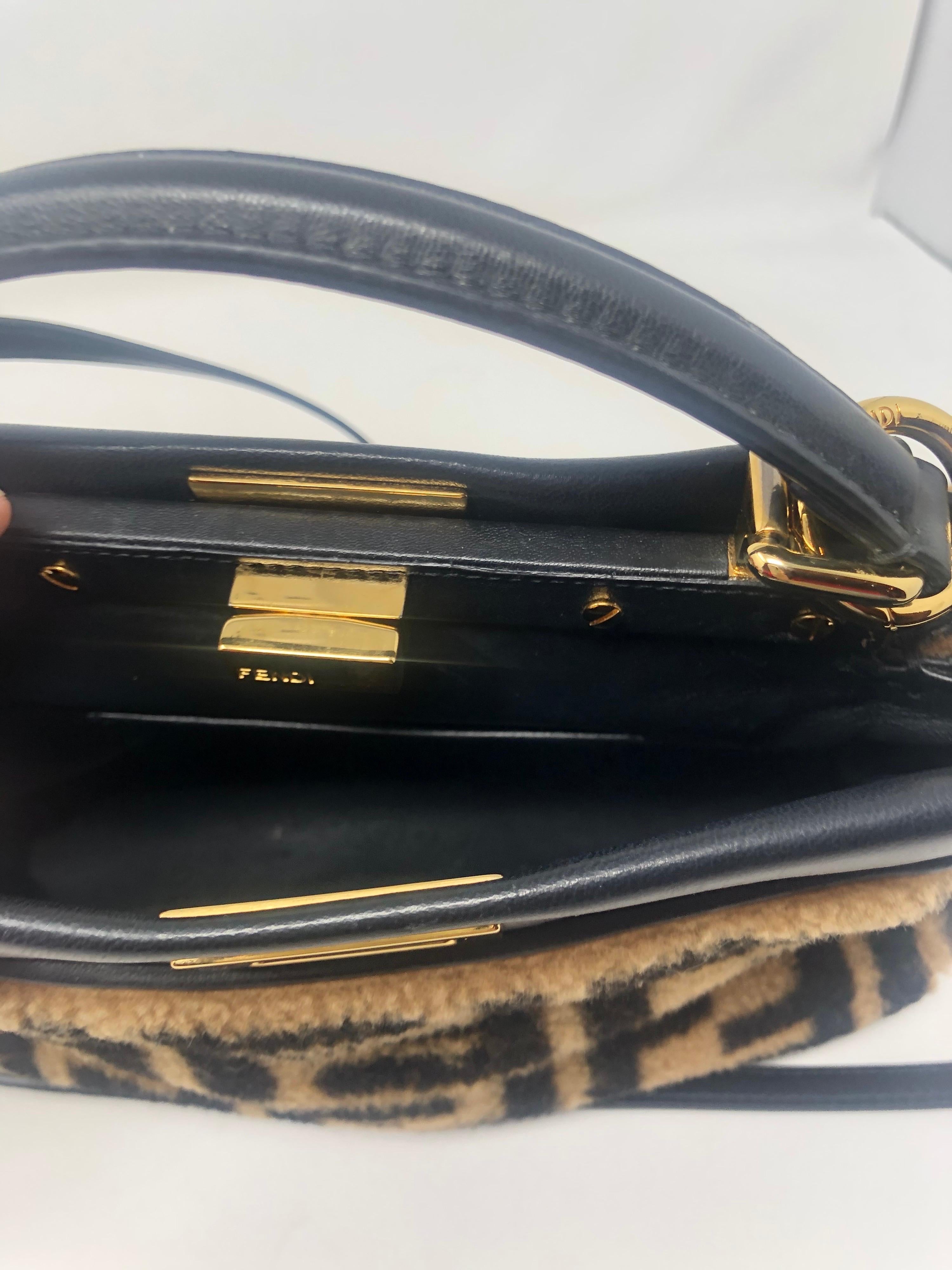 Fendi Peekaboo Mini Sheepskin Fur Bag 3