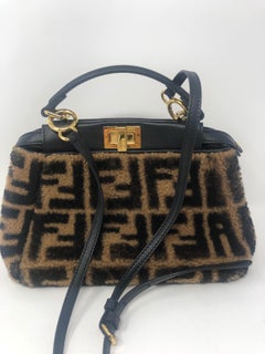 Fendi Peekaboo Mini Sheepskin Fur Bag