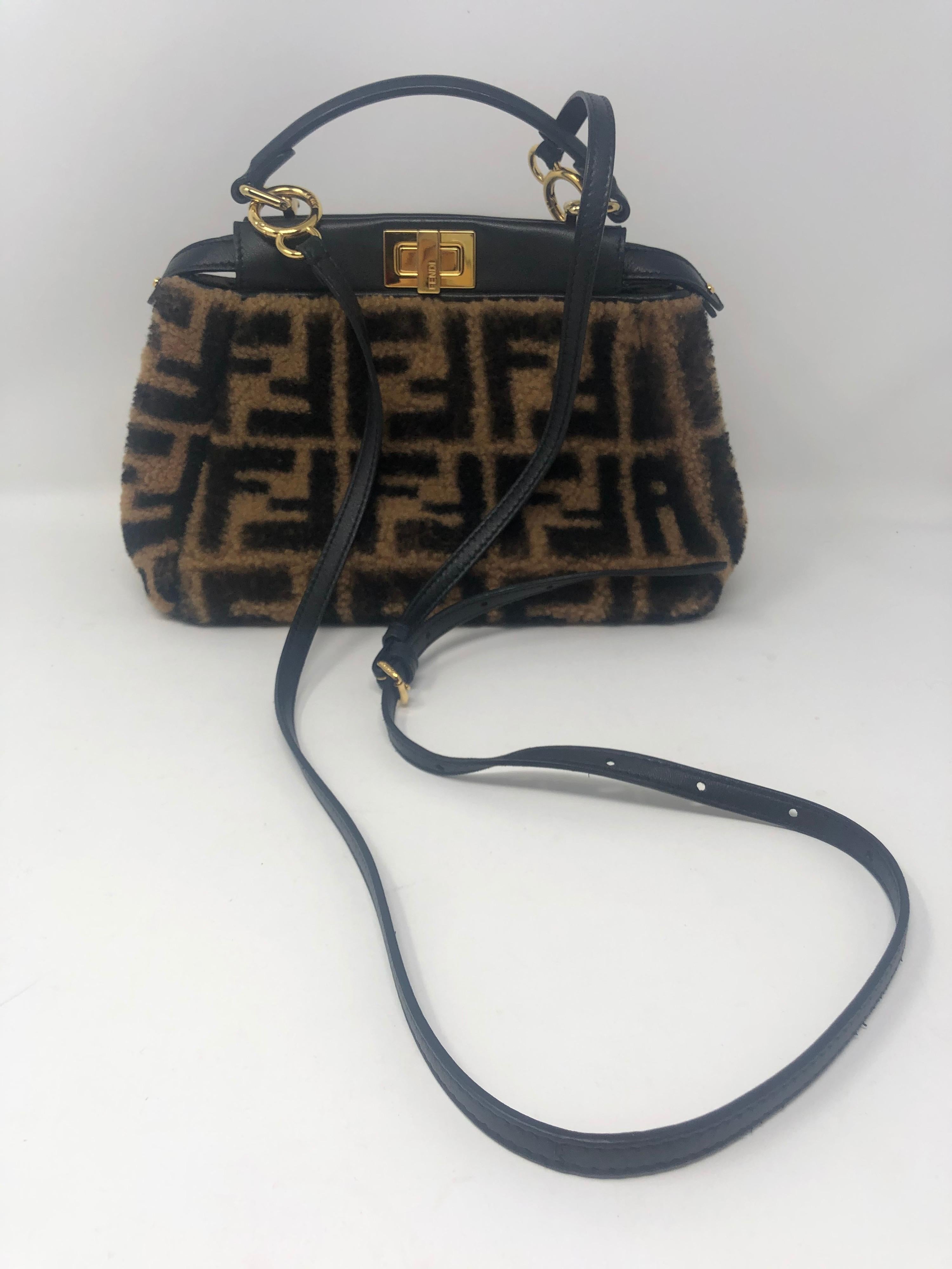 fendi peekaboo fur bag