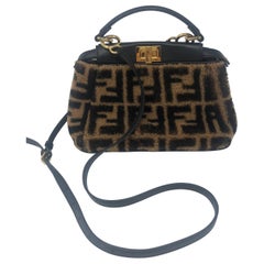 Fendi Peekaboo Mini Sheepskin Fur Bag