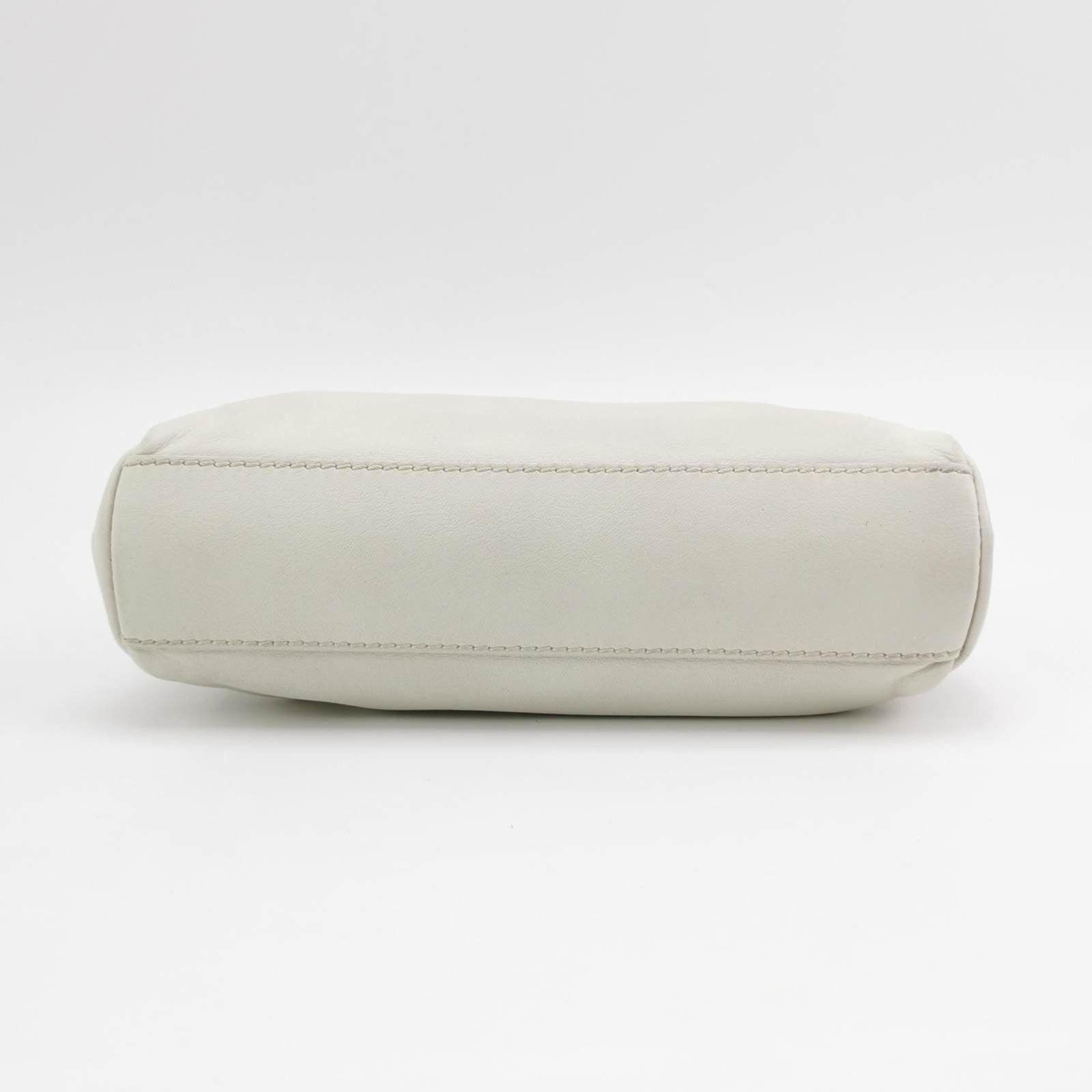 Fendi Peekaboo Mini Bolso Corsario de Piel Blanco en venta 2