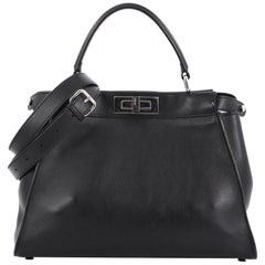 Fendi Peekaboo Monster Handbag Calfskin and Python Regular