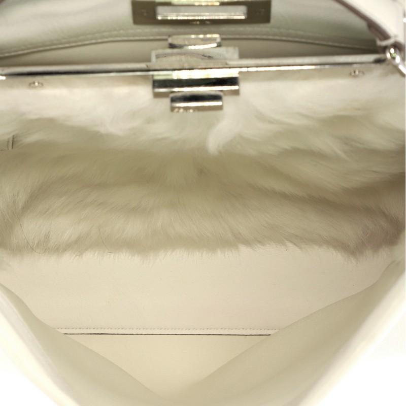 Women's  Fendi Peekaboo Monster Handbag Leather with Fur Interior Large
