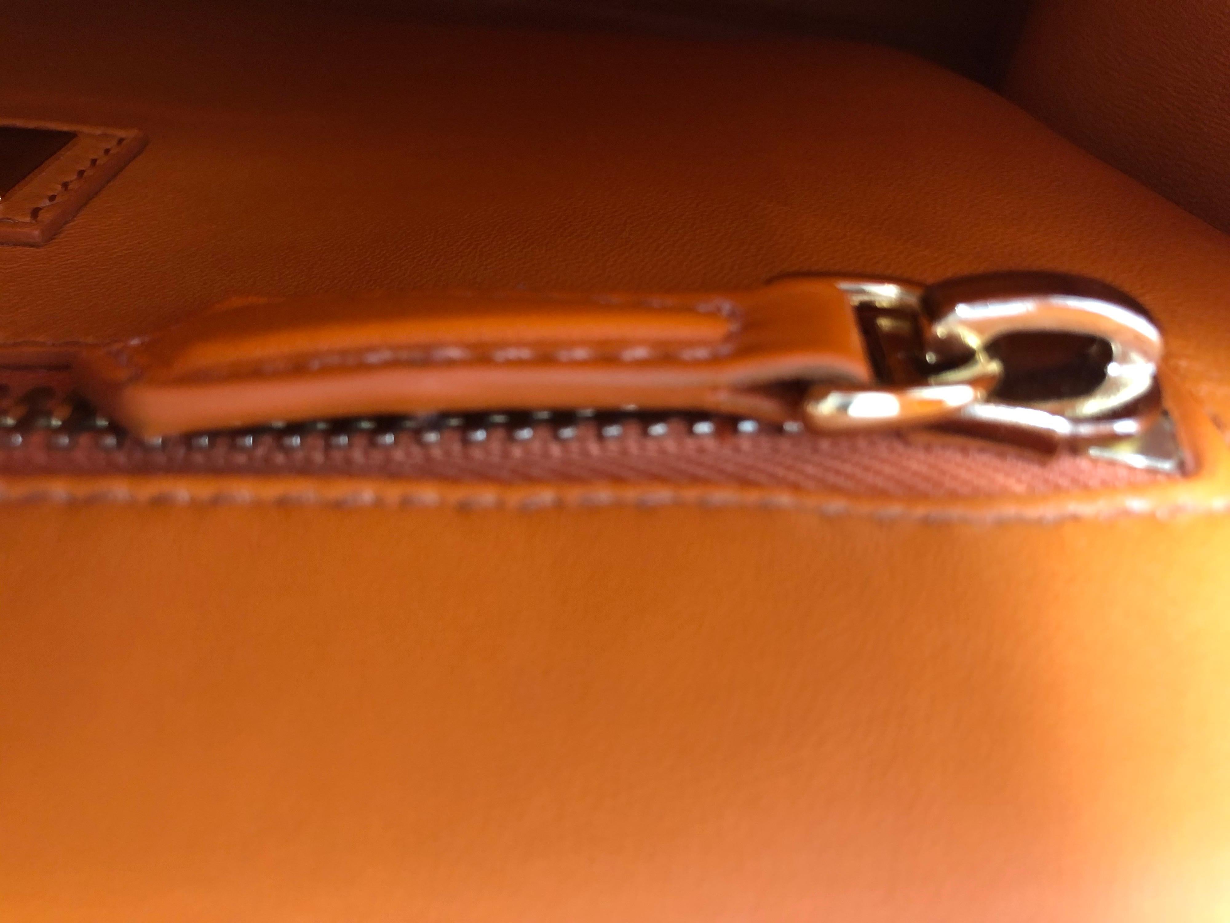 Fendi Peekaboo Orange Leather Bag  10