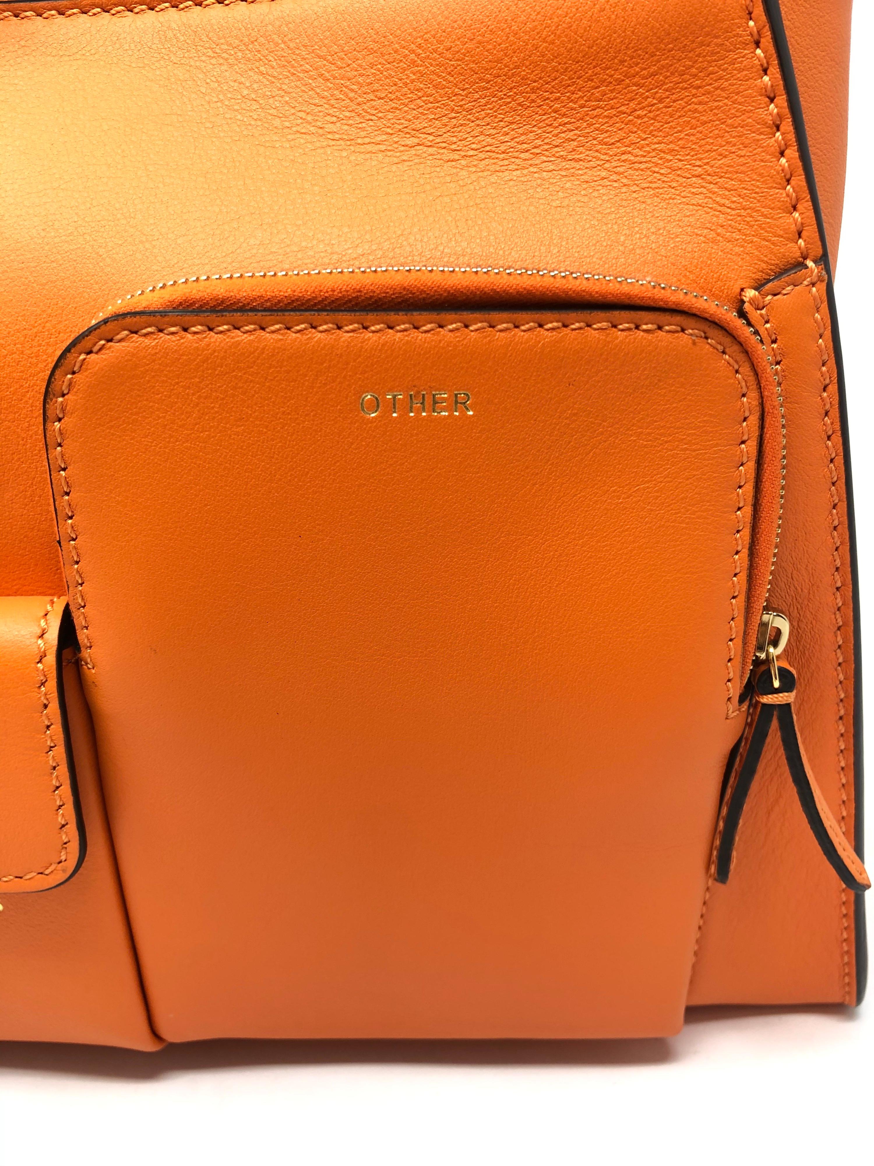 Fendi Peekaboo Orange Ledertasche im Zustand „Neu“ in Athens, GA